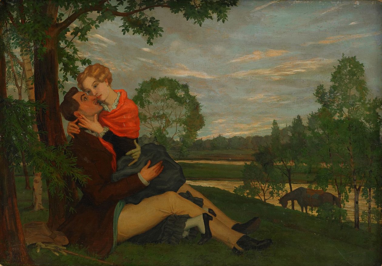 Kochankowie, 1920 autorstwa Konstantin Andreevic Somov