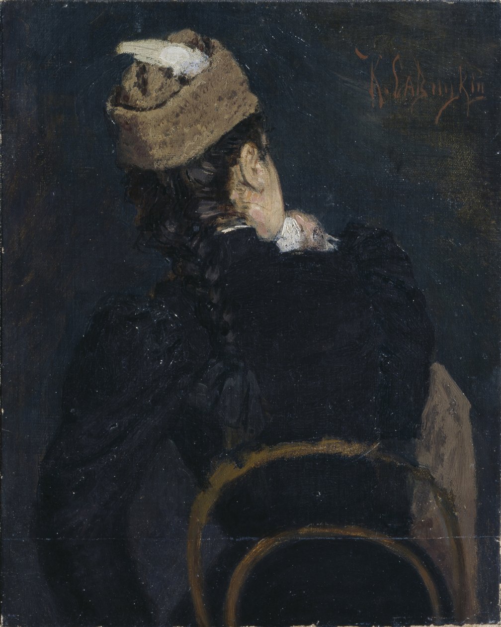 Studentka, lata 90. XIX wieku autorstwa Konstantin Apollonovich Savitsky