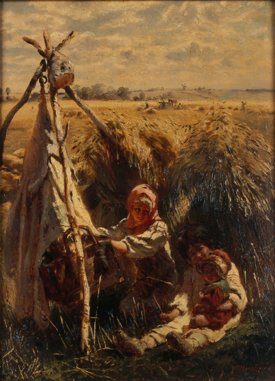 Dzieci na polach, 1870 autorstwa Konstantin Egorovich Makovsky