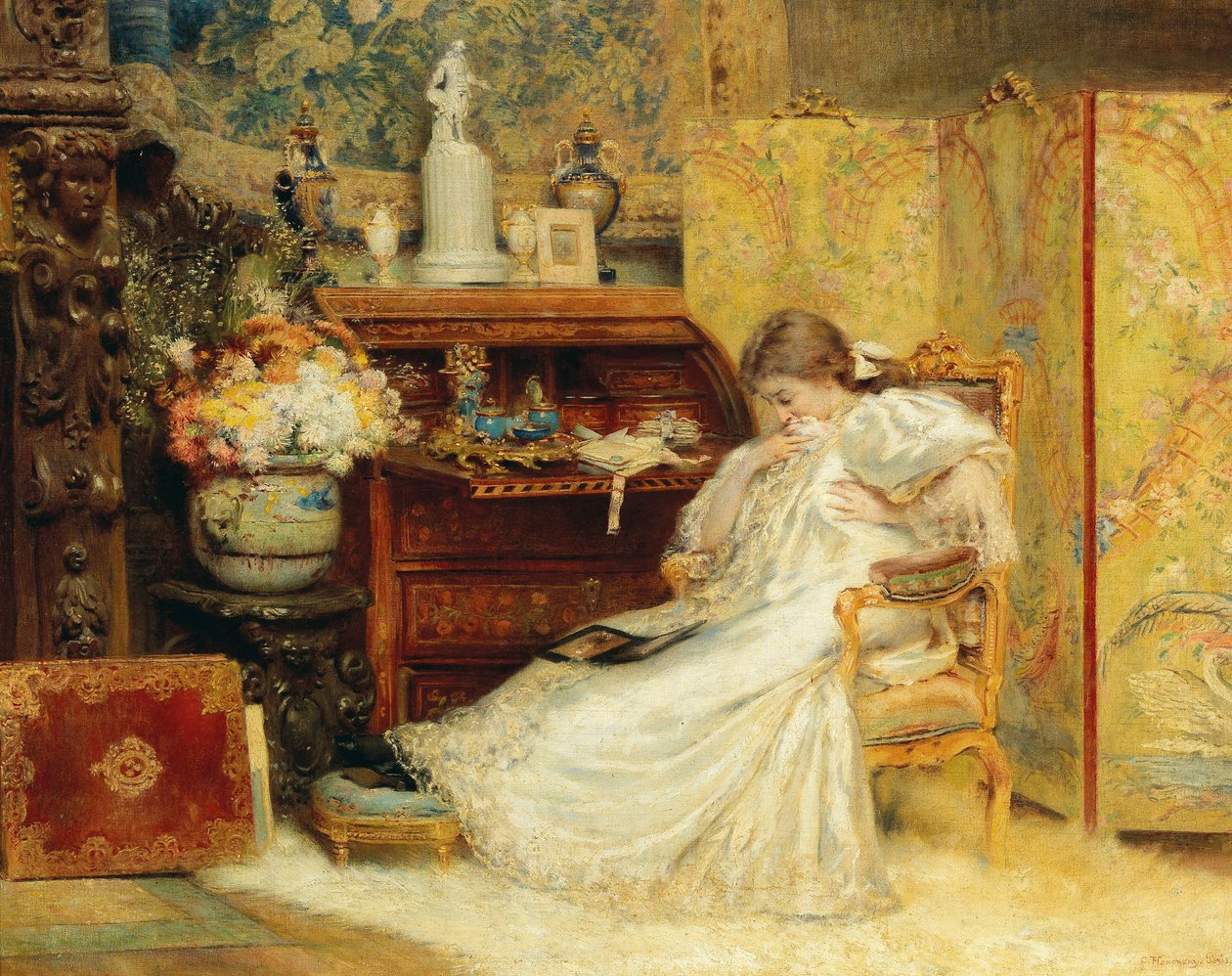 Czułe stworzenie. autorstwa Konstantin Egorovich Makovsky