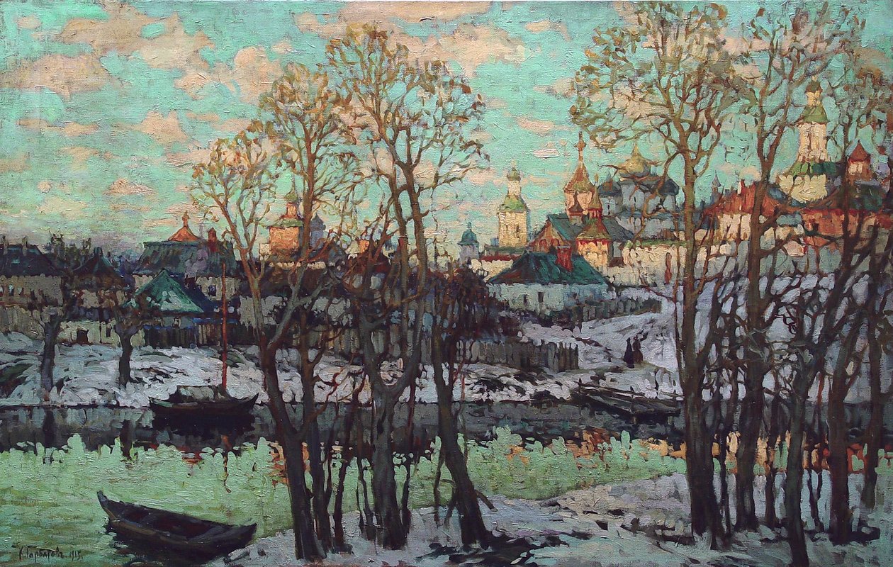 Pejzaż miejski”, 1915. autorstwa Konstantin Ivanovich Gorbatov