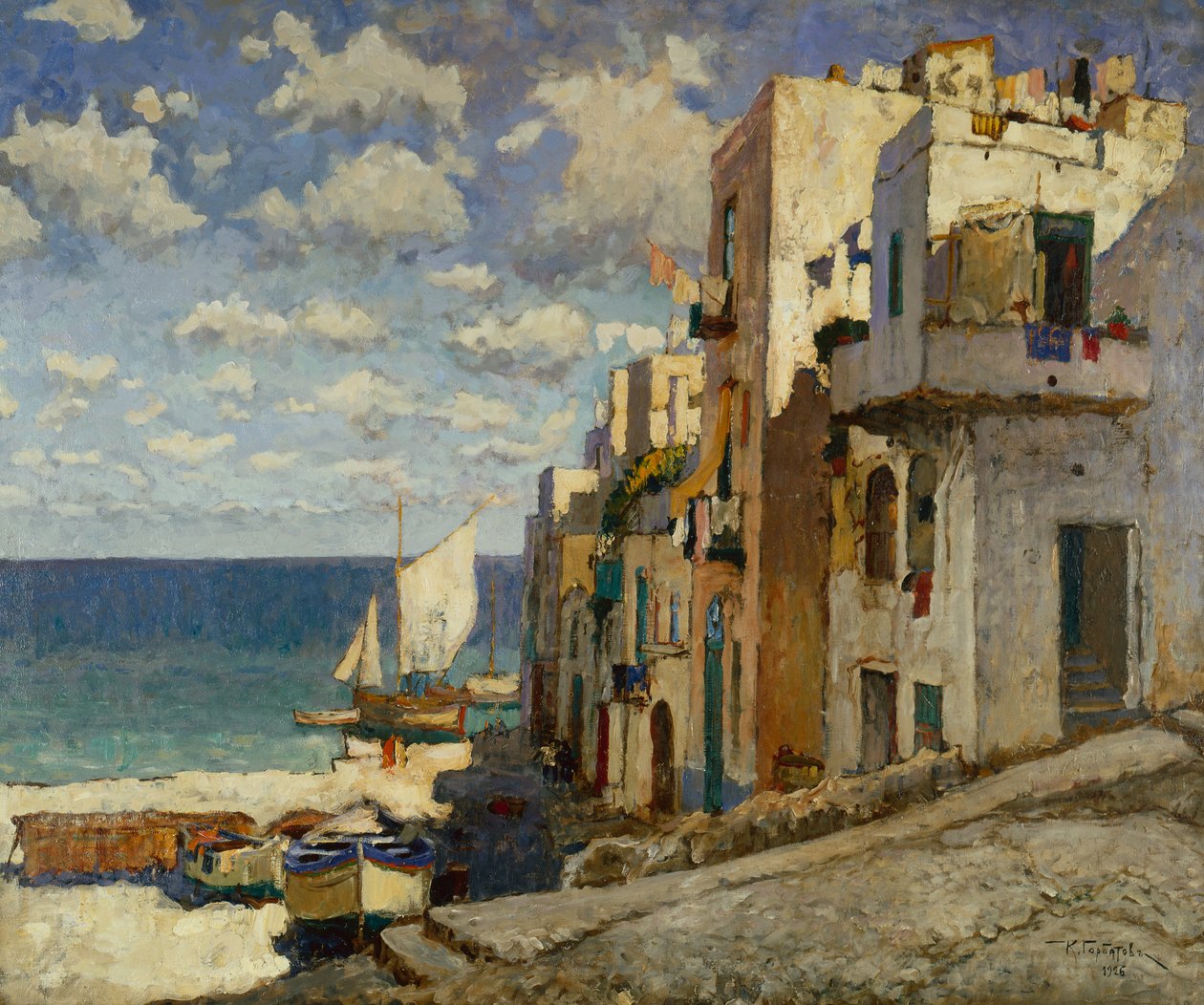 Droga Rybaków, Capri autorstwa Konstantin Ivanovich Gorbatov