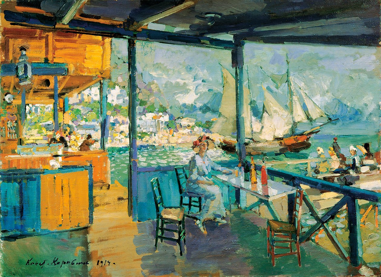 Molo w Gurzuf, 1914. autorstwa Konstantin Alekseevich Korovin