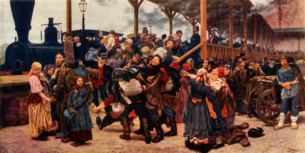 „Wyjazd na wojnę”, 1880, 1965. autorstwa Konstantin Savitsky