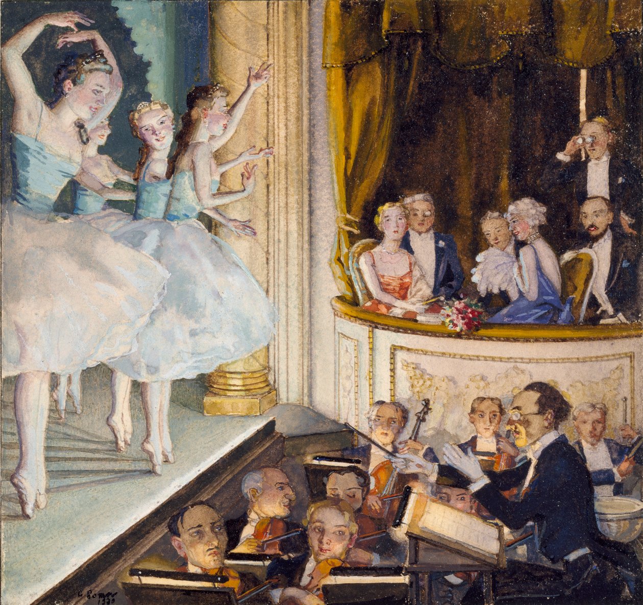 Balet rosyjski, 1930 autorstwa Konstantin Somov
