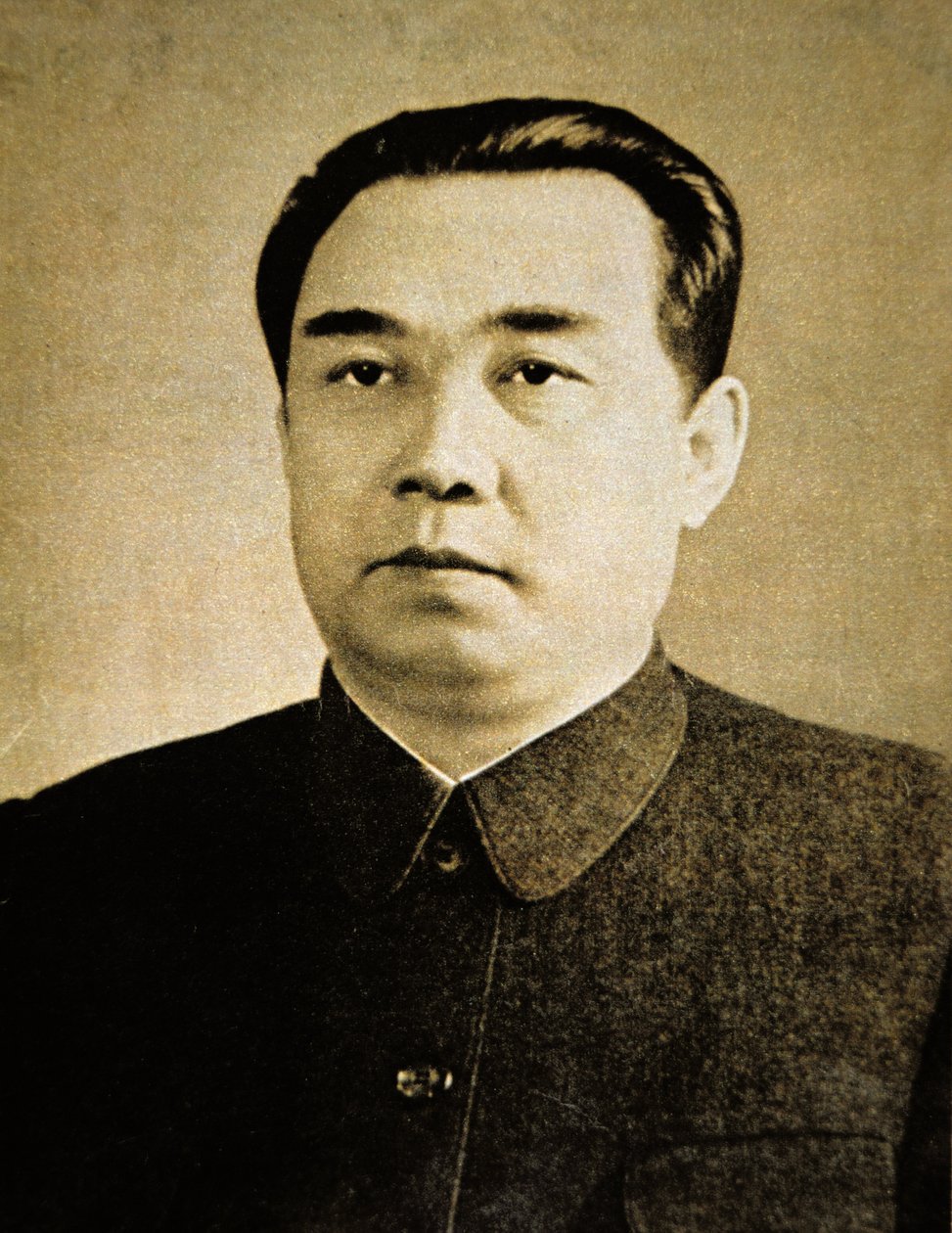 Kim Il Sung (czarno-białe zdjęcie) autorstwa Korean Photographer