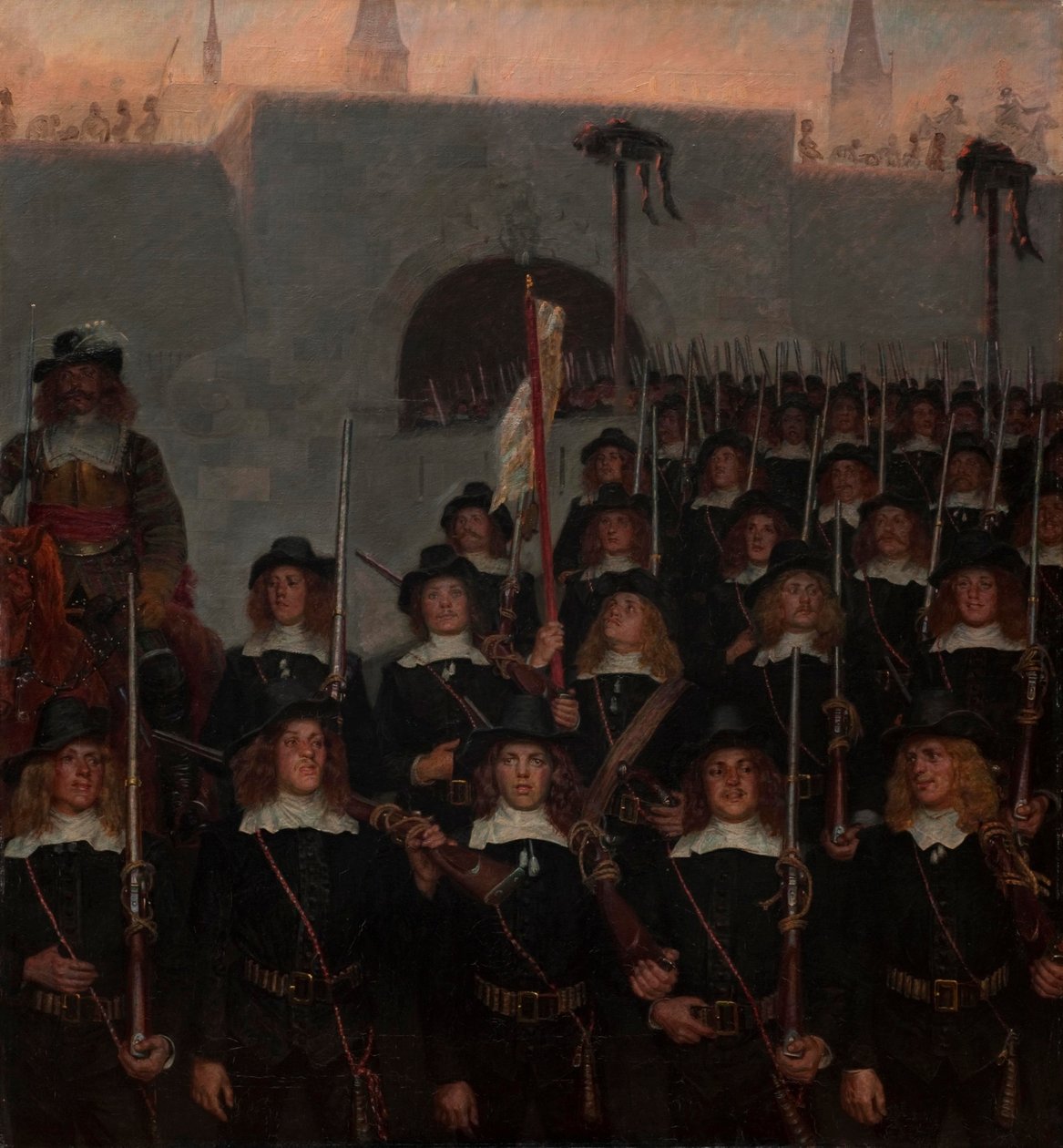Studenci wyjeżdżają do obrony Kopenhagi w 1658 r. autorstwa Kristian Zahrtmann