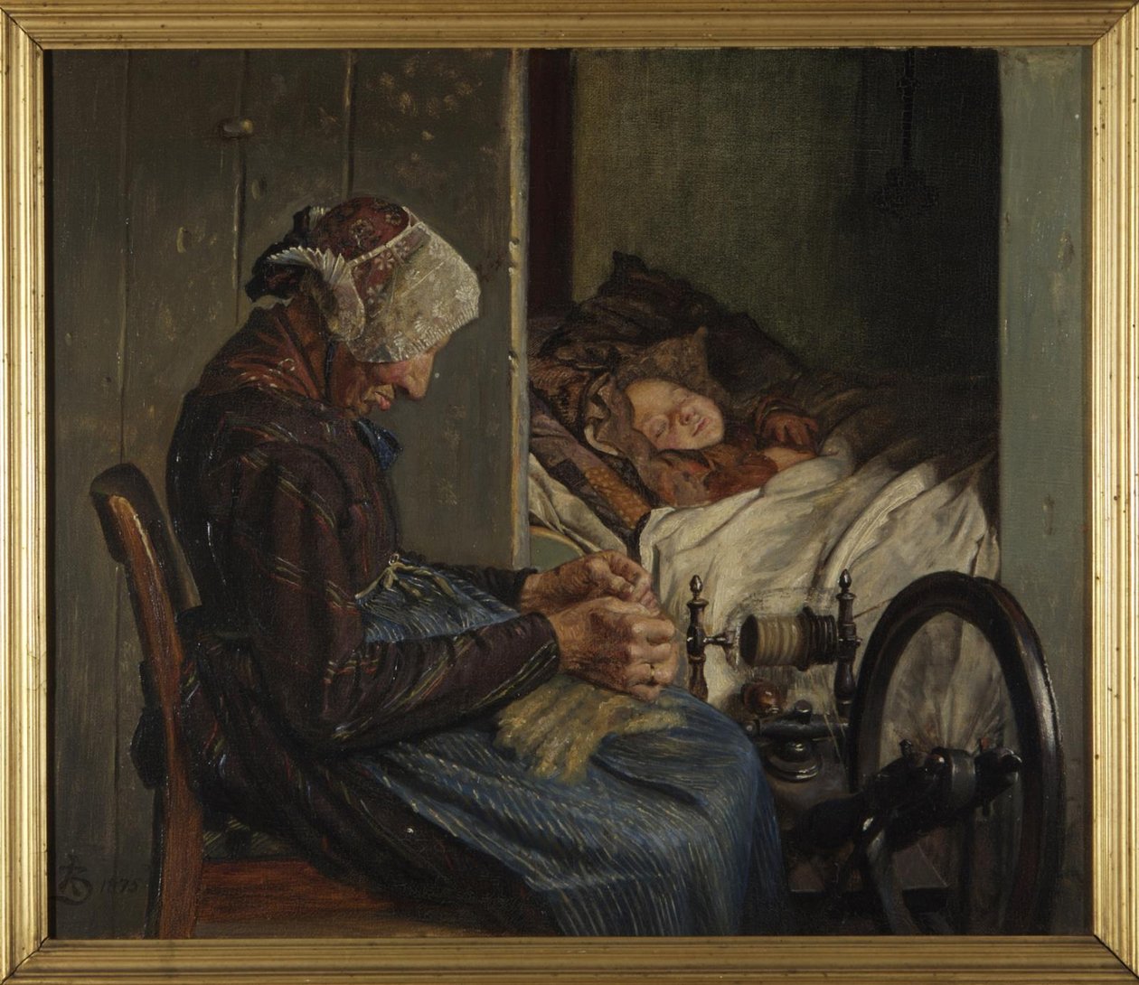 Babcia z wnukiem autorstwa Kristian Zahrtmann