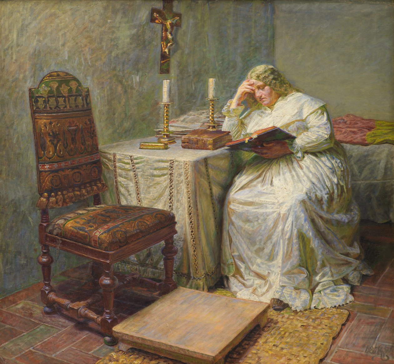 Leonora Christina w Błękitnej Wieży autorstwa Kristian Zahrtmann