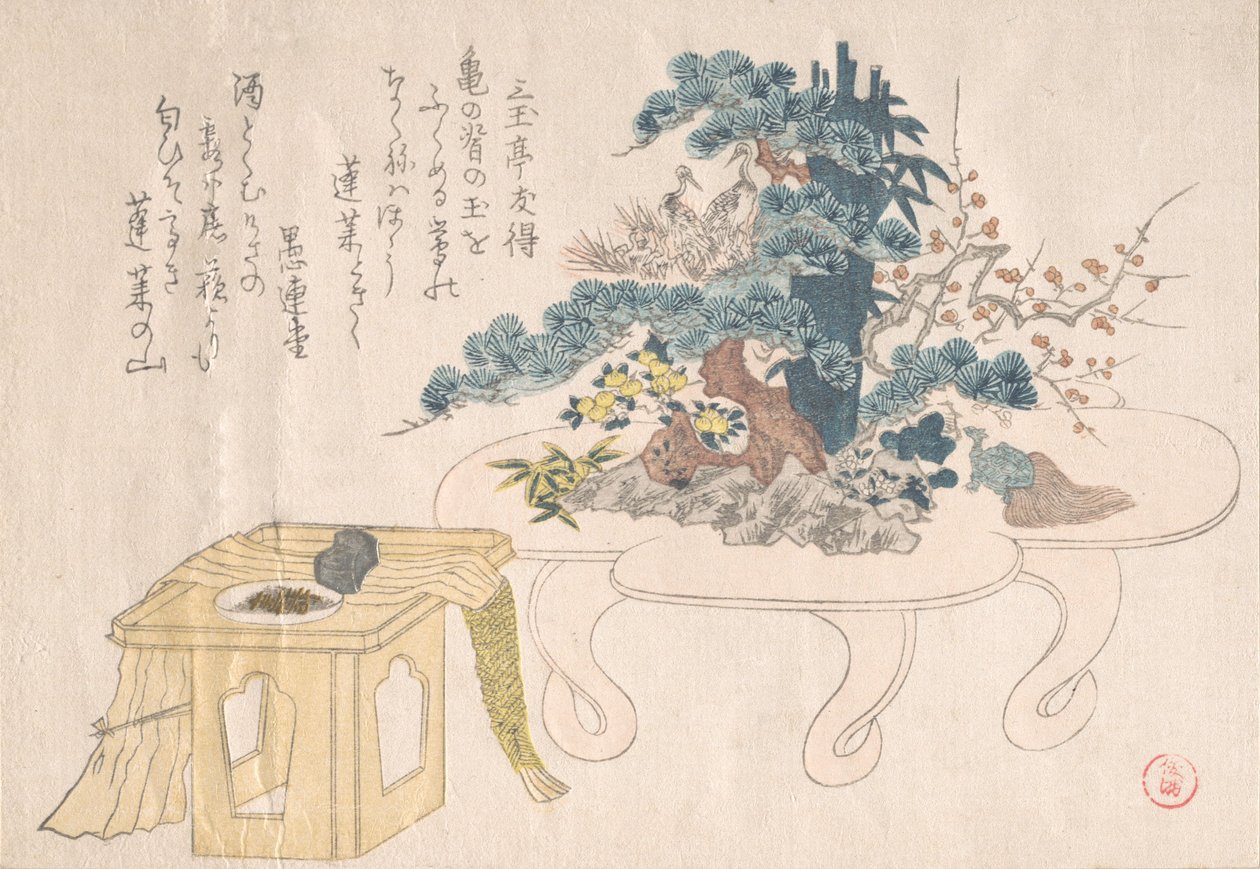 Shimadai i Sambo, XIX wiek. autorstwa Kubo Shunman