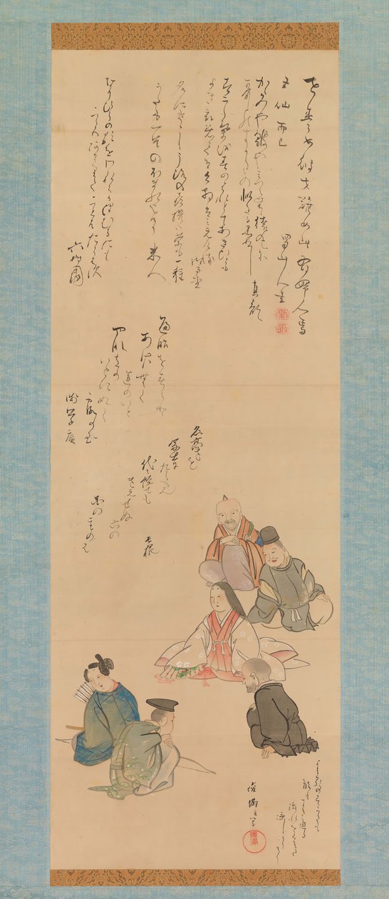Sześć Poetyckich Nieśmiertelnych, ca. 1810. autorstwa Kubo Shunman