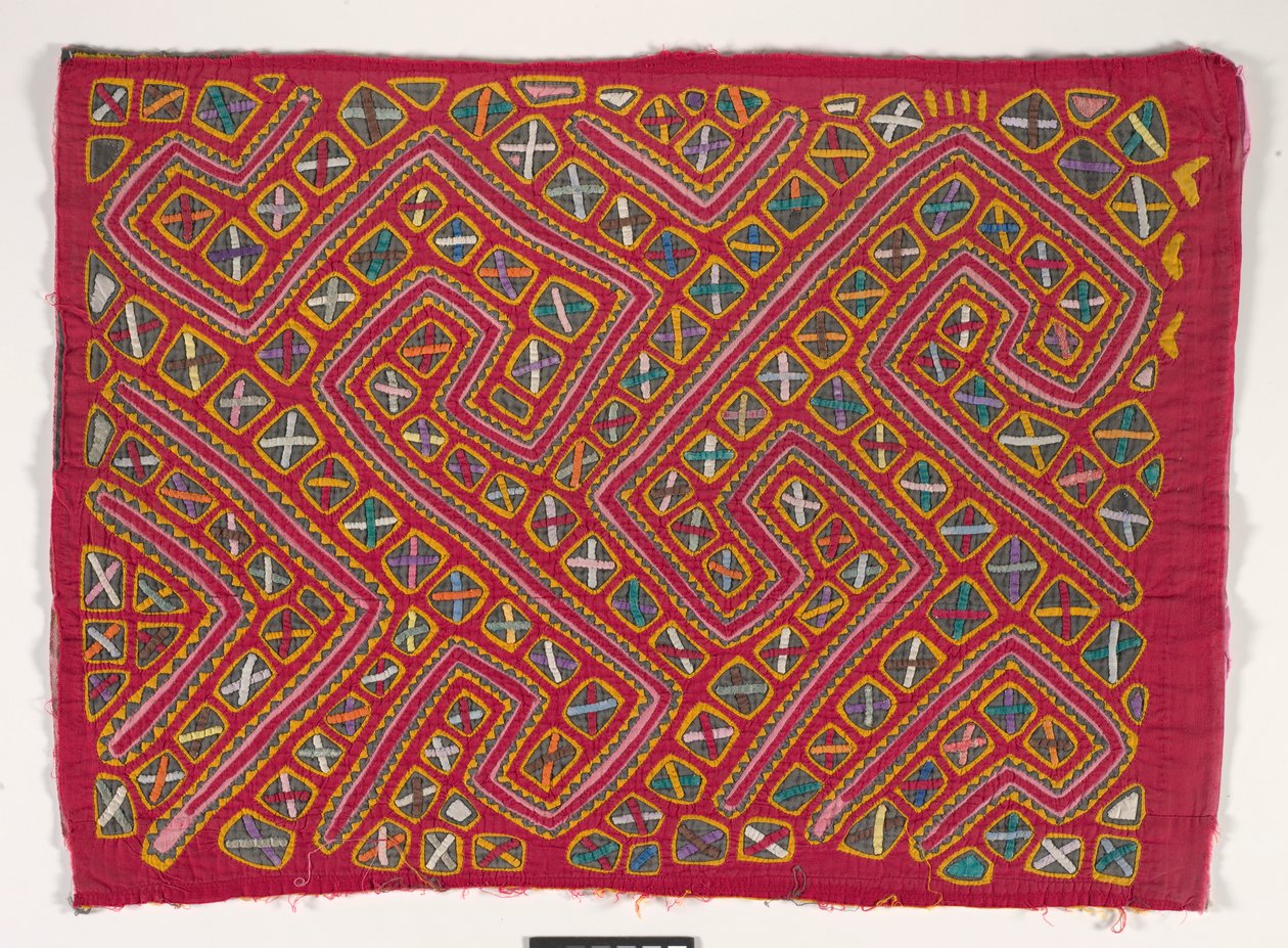 Panel koszuli (mola), ok. 1950 r. (bawełna z aplikacjami) autorstwa Kuna Indian Culture