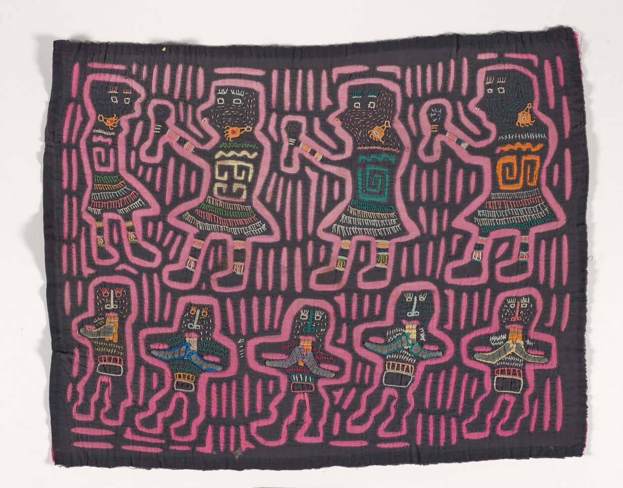 Panel koszuli (mola), ok. 1950 r. (bawełna z aplikacjami) autorstwa Kuna Indian Culture