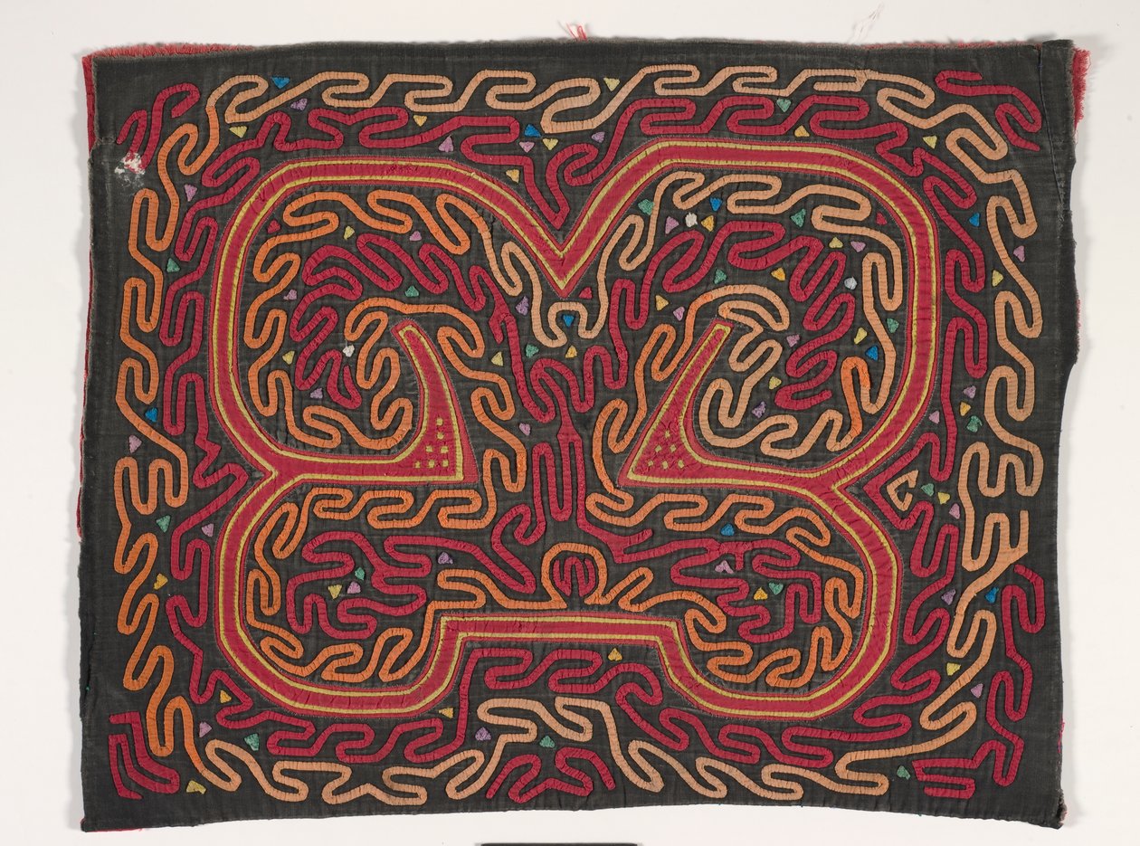 Panel koszuli (mola) (bawełna z aplikacjami) autorstwa Kuna Indian Culture