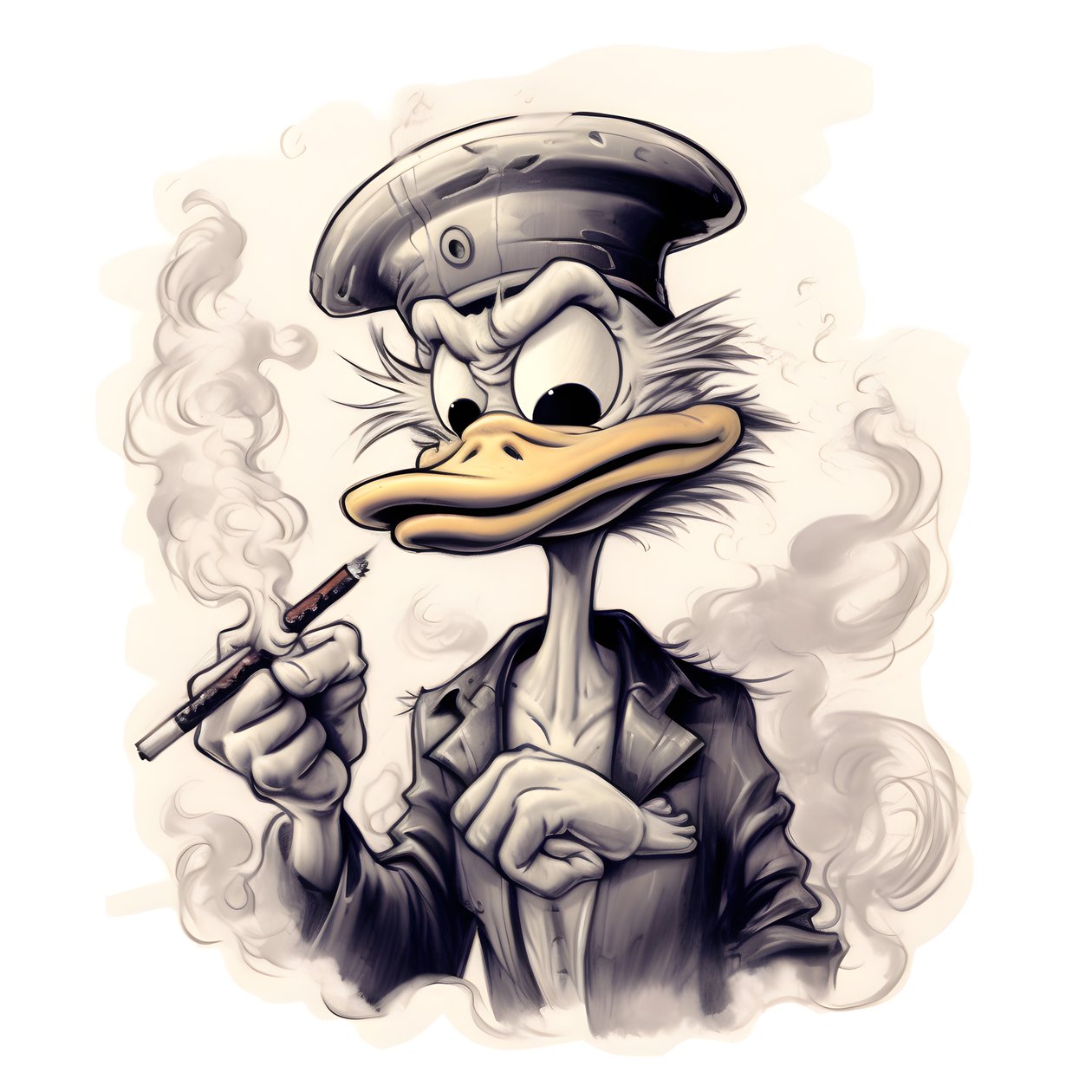 Scrooge McDuck pali dużego jointa z marihuaną 1 autorstwa Kurt Heppke
