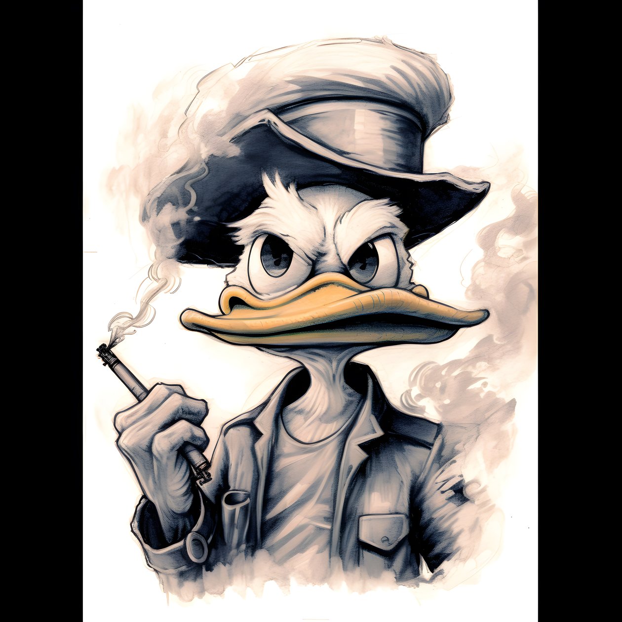 Scrooge McDuck pali dużego jointa z marihuaną 2 autorstwa Kurt Heppke