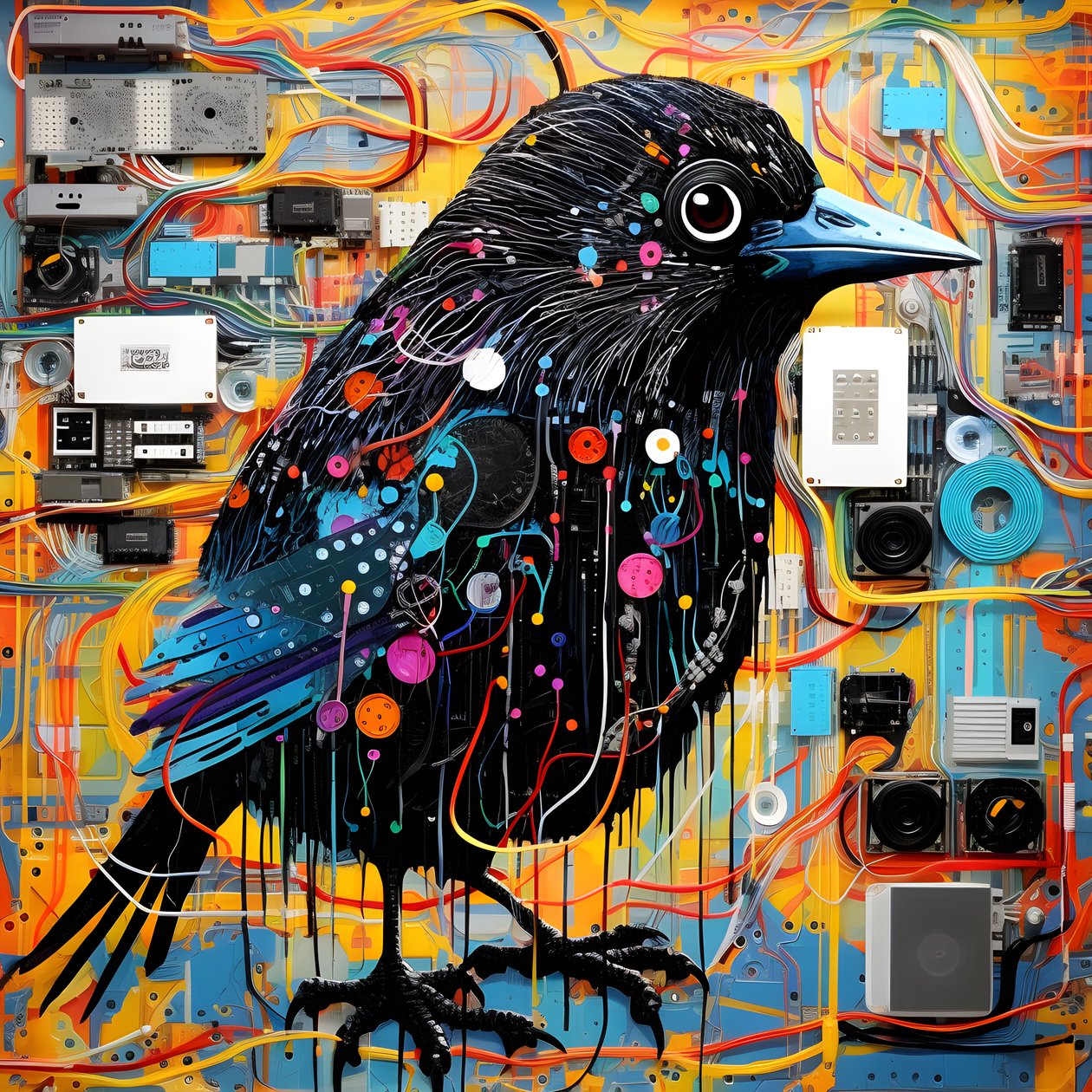 Graffiti Vogel 1 autorstwa Kurt Heppke