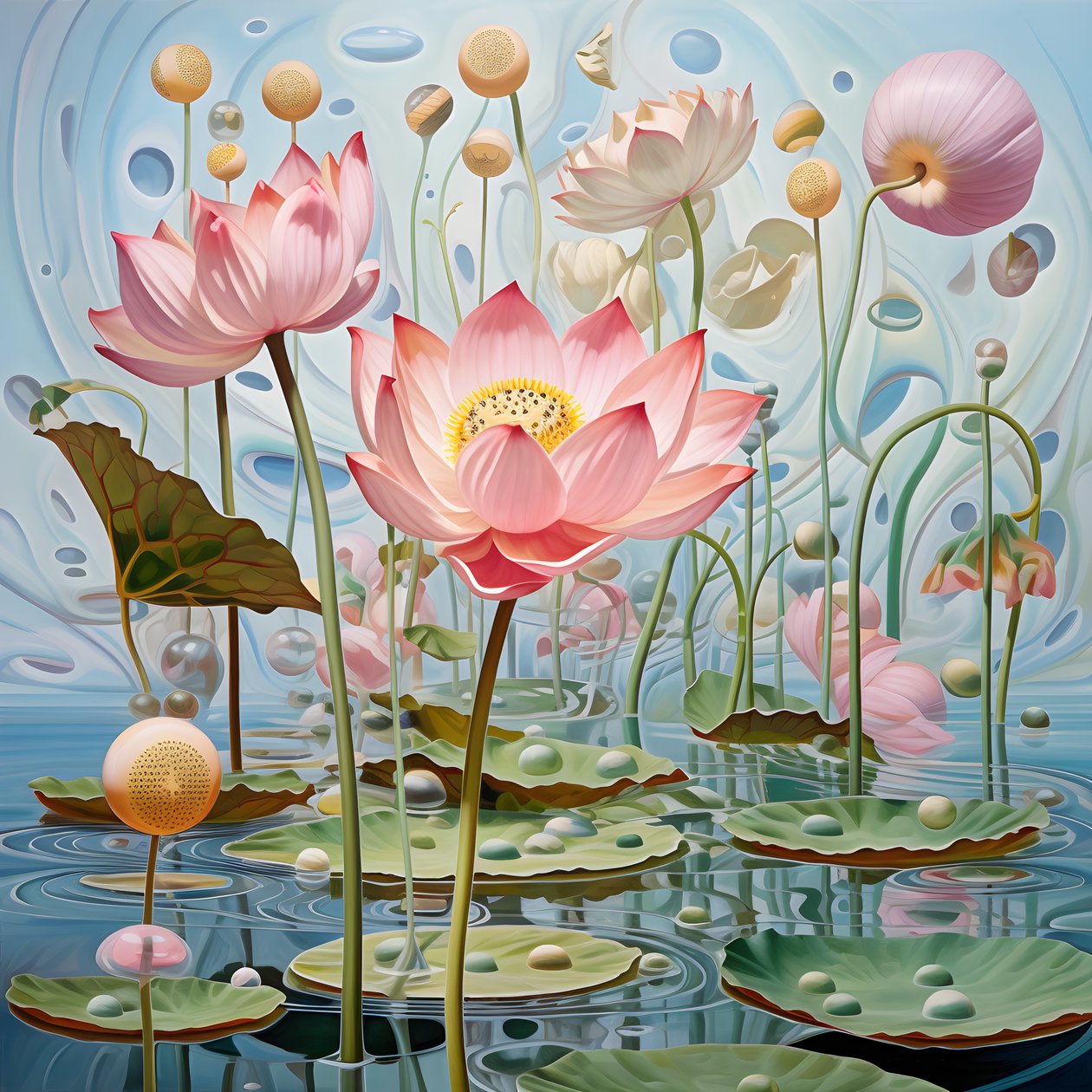 Lotusblumensamenschoten 1 autorstwa Kurt Heppke