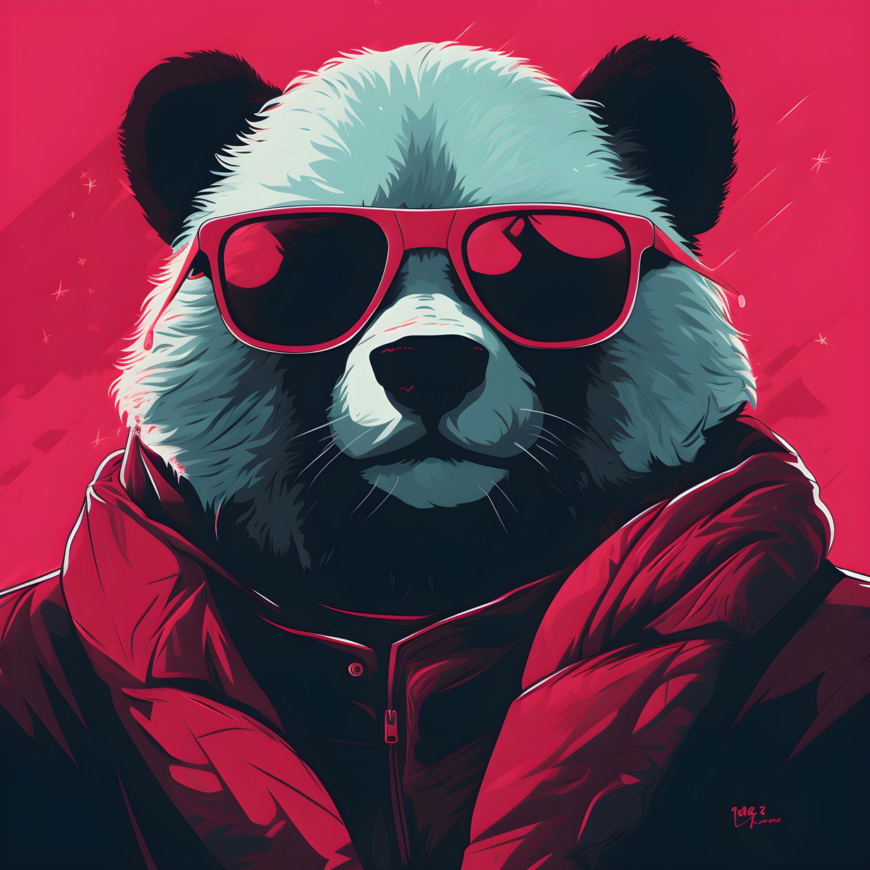 Panda w okularach 3 autorstwa Kurt Heppke