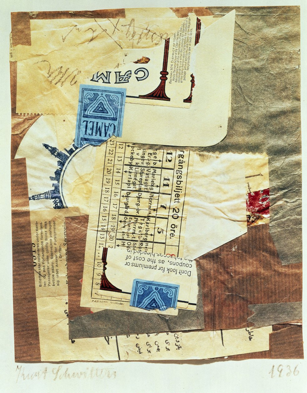 Wielbłąd, 1936. autorstwa Kurt Schwitters