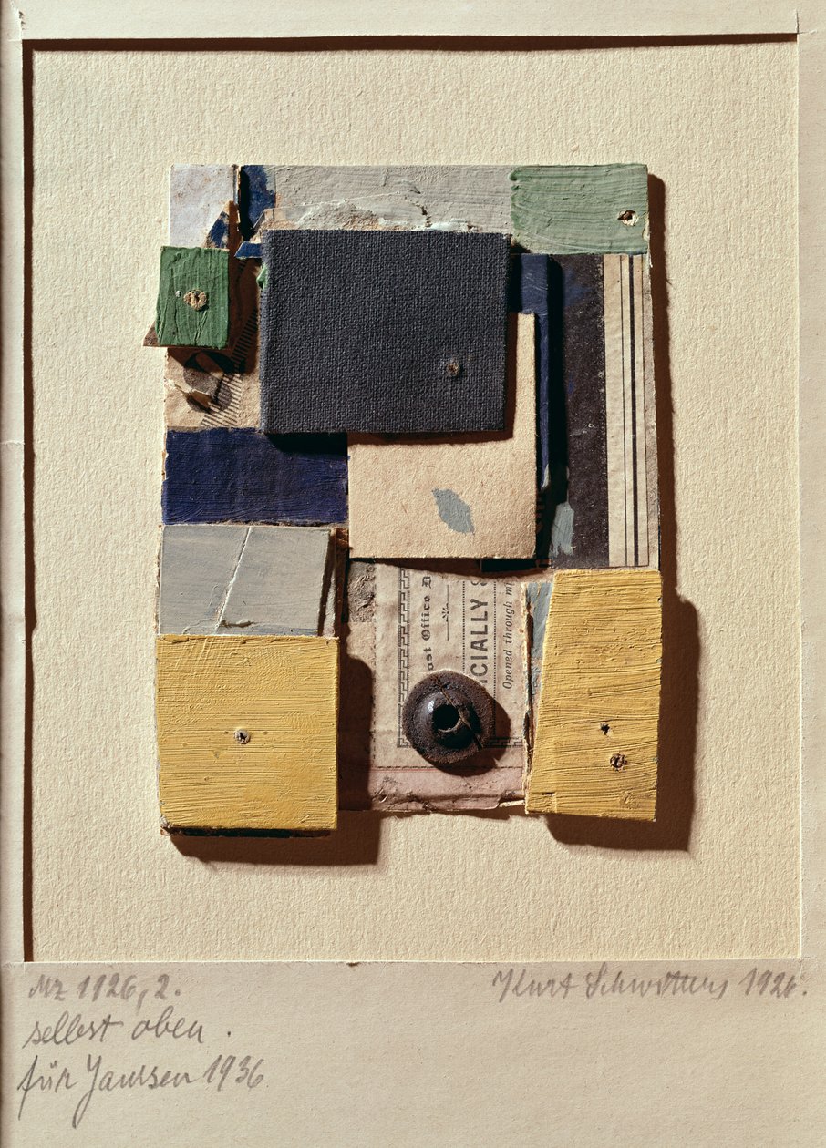 Kolaż, 1936 autorstwa Kurt Schwitters