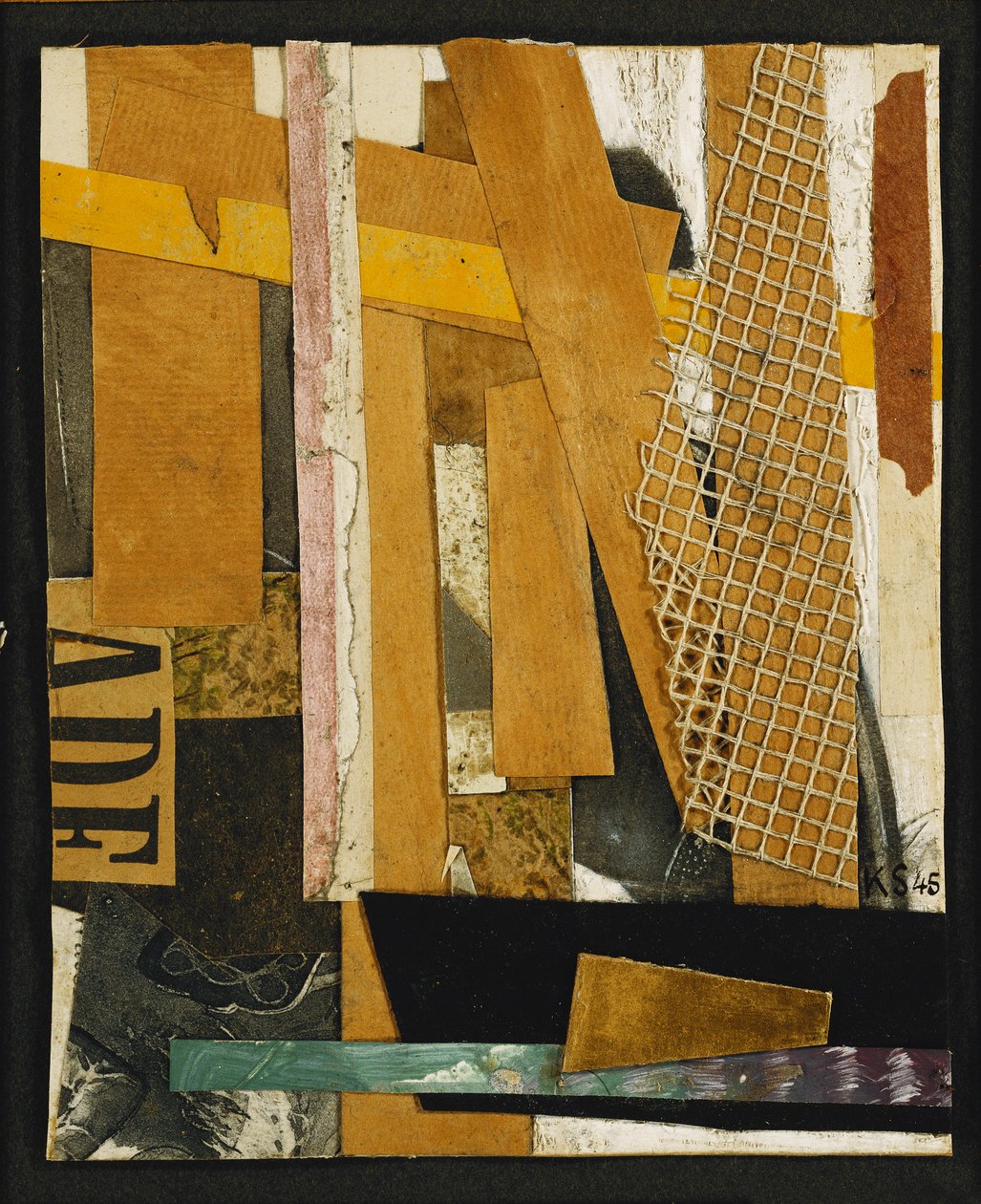 Obraz Merza; Merzbild, 1945 autorstwa Kurt Schwitters