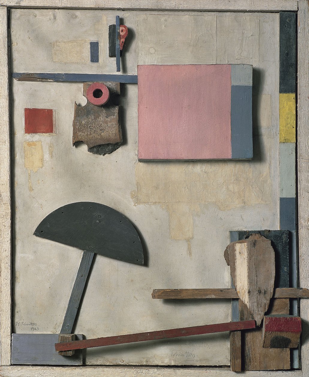 Merzbild Kijkduin, 1923 autorstwa Kurt Schwitters