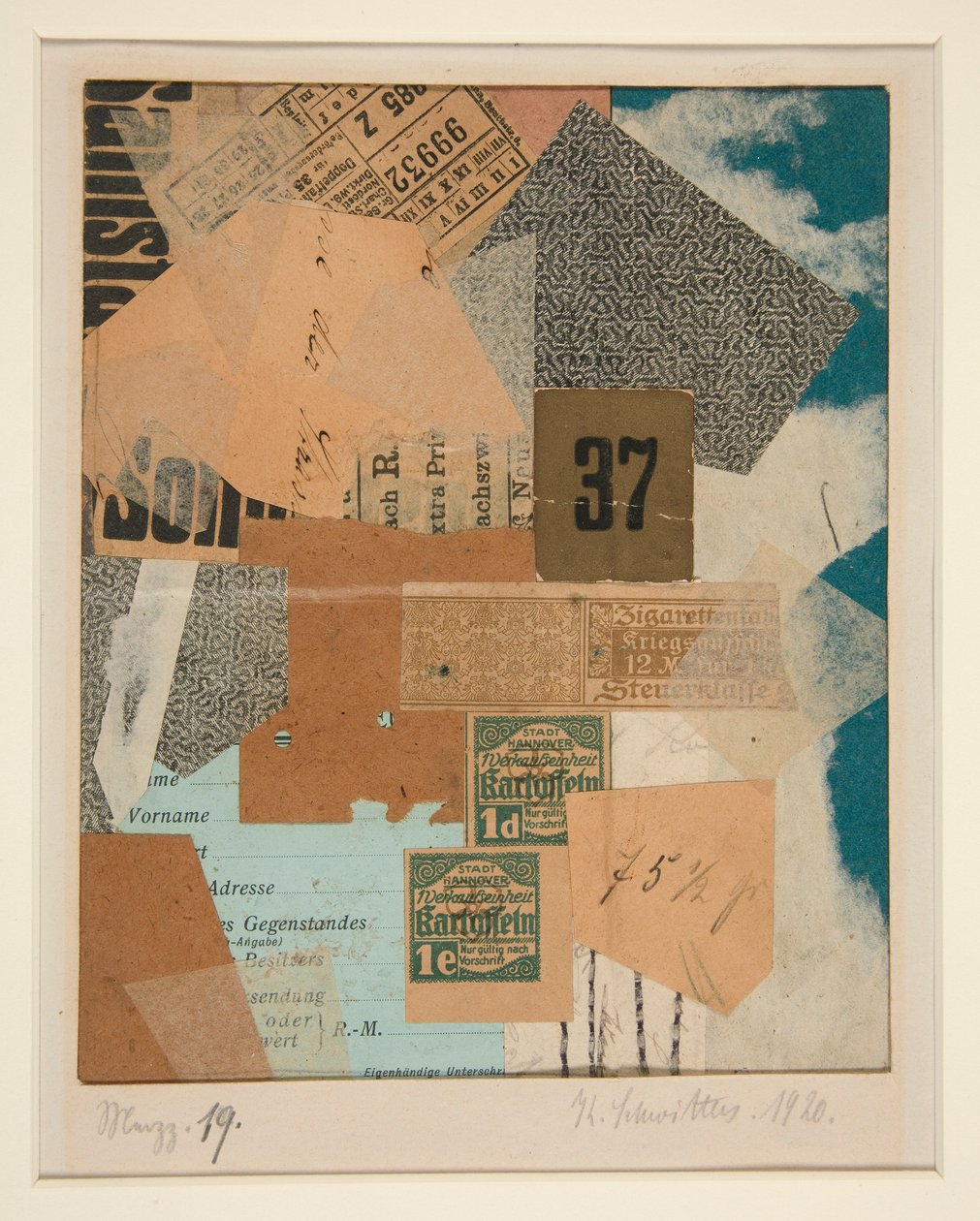 Merzz. 19 autorstwa Kurt Schwitters