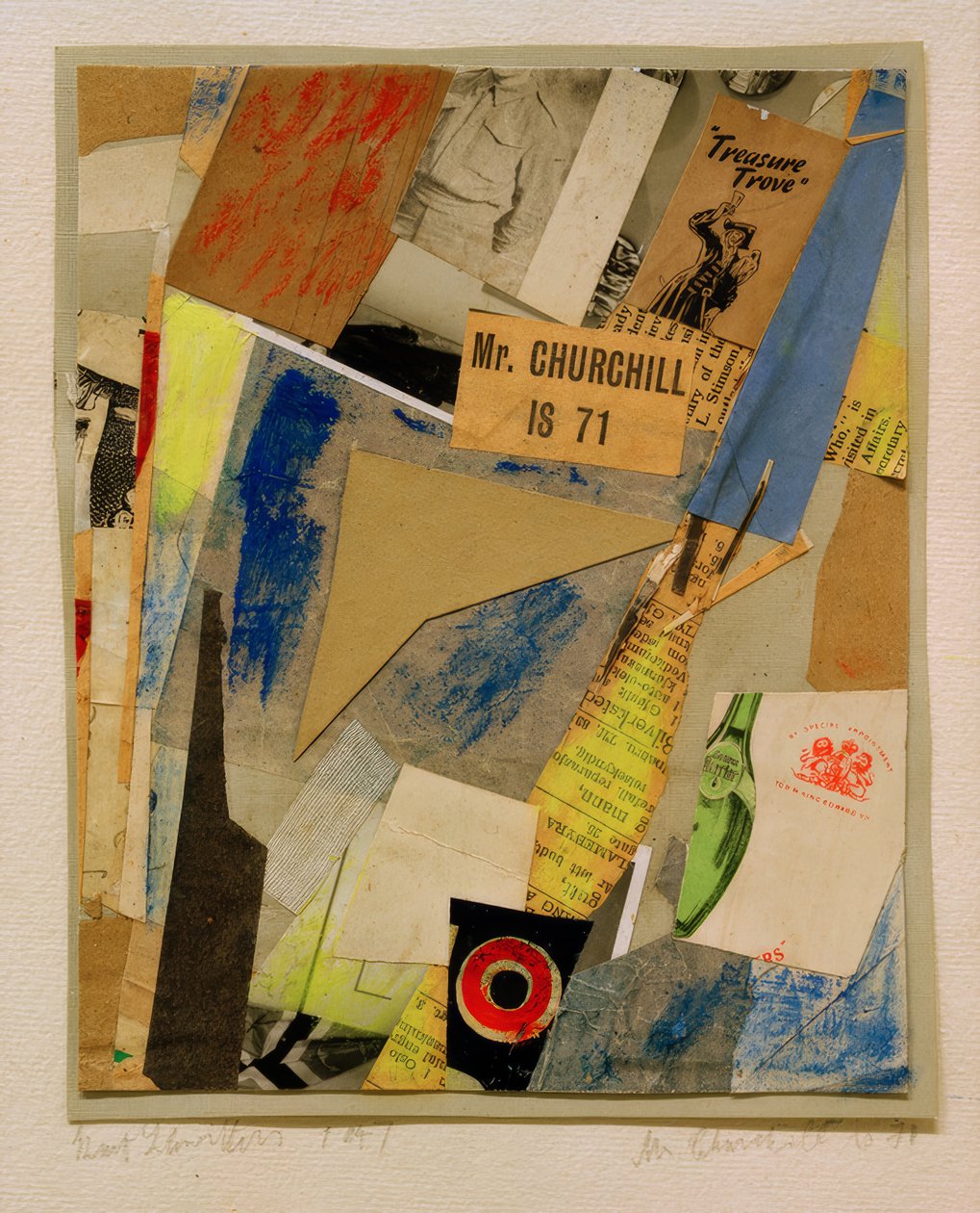 Pan Churchill ma 71 lat. autorstwa Kurt Schwitters