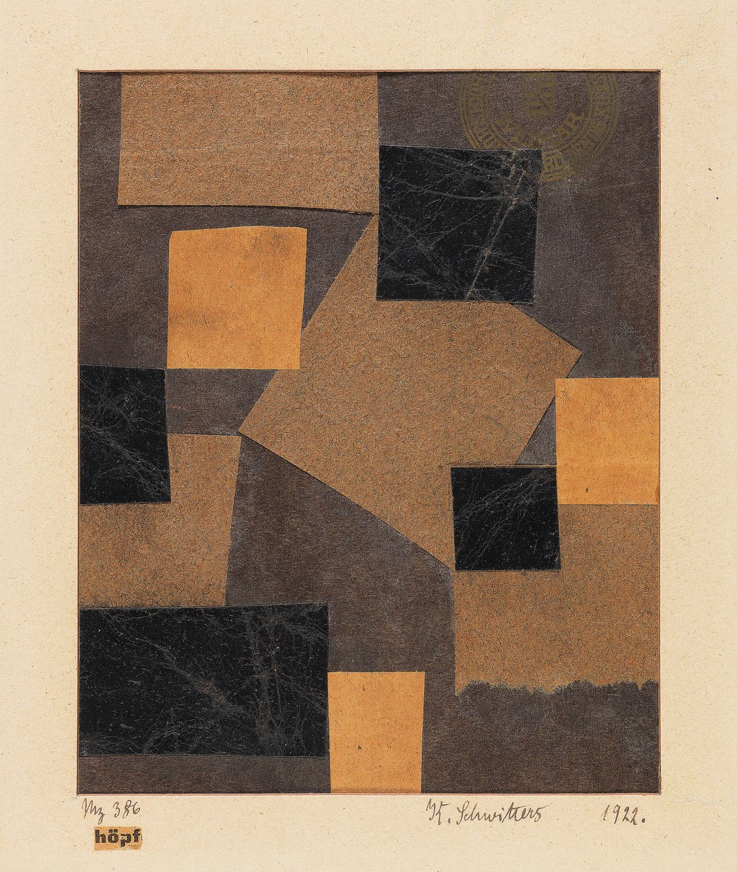 Projekt Mz 386 Hoepf Merz, 1922. autorstwa Kurt Schwitters