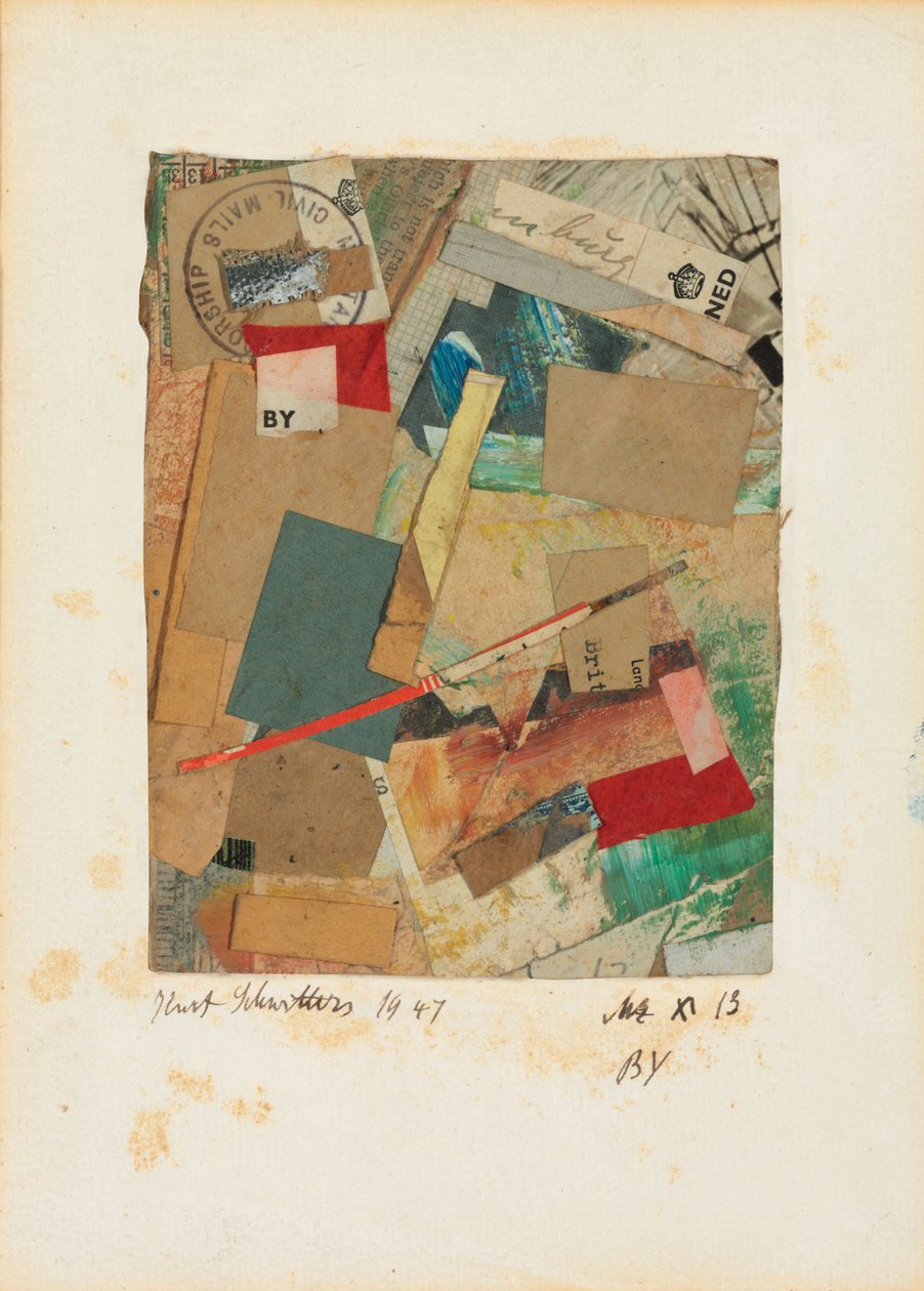 Mz x 13 BY, 1947 autorstwa Kurt Schwitters