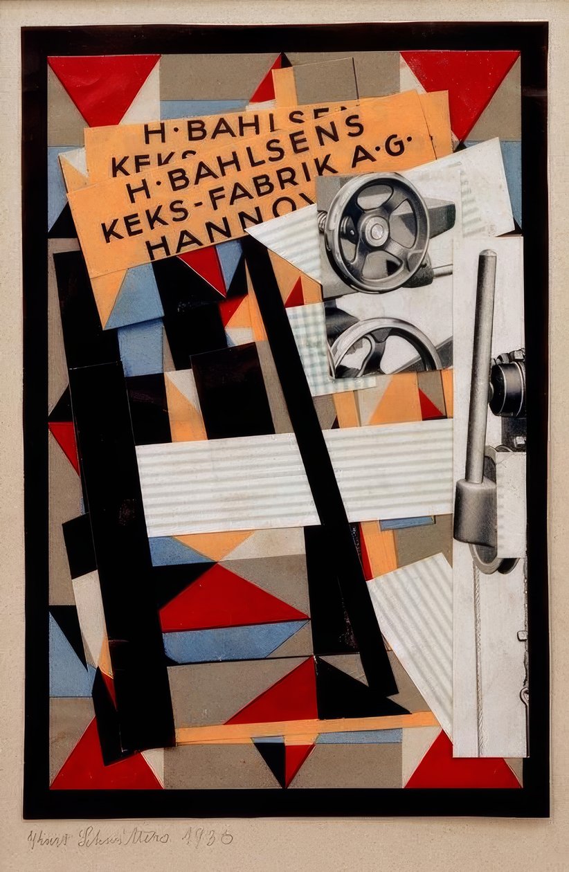Bez tytułu (Fabryka ciastek H.Bahlsena AG) autorstwa Kurt Schwitters