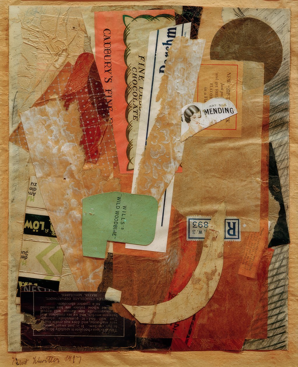 Bez tytułu (naprawianie) autorstwa Kurt Schwitters
