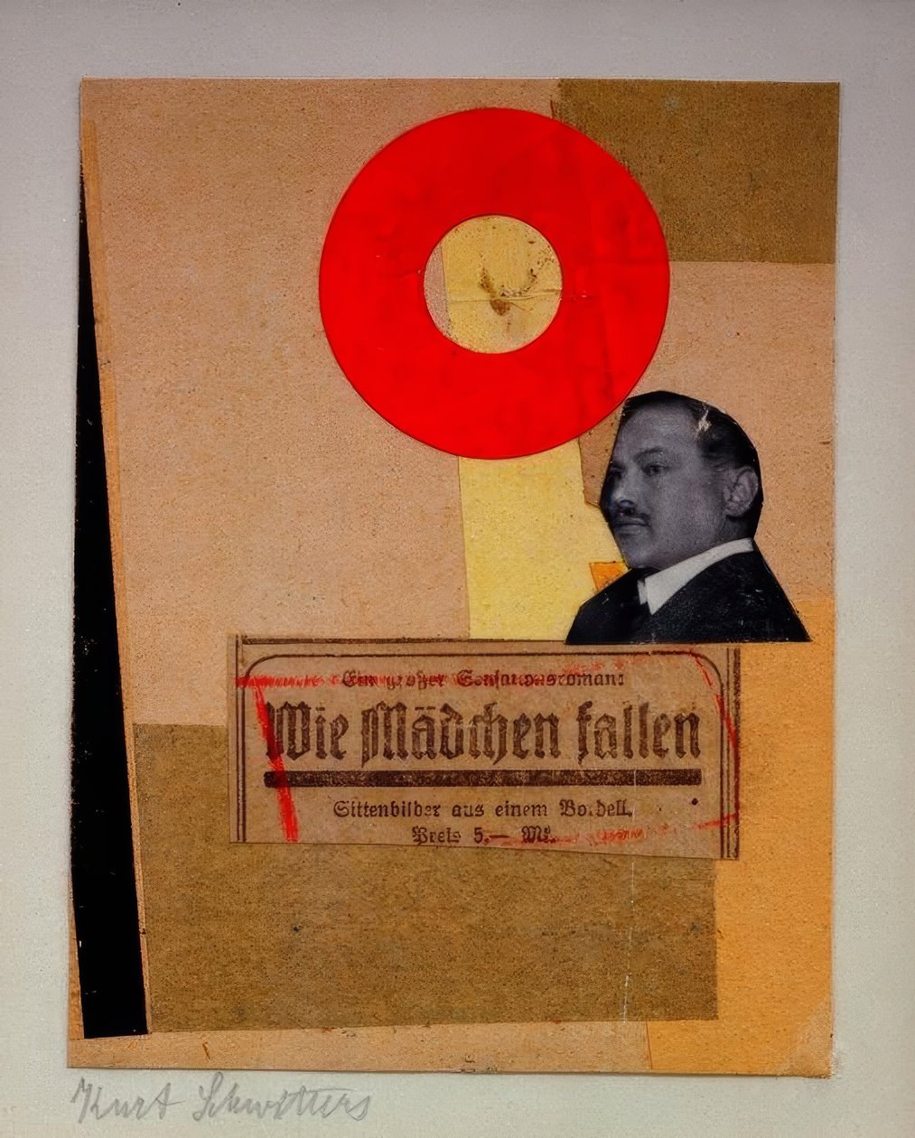 Bez tytułu (Jak spadają dziewczyny) autorstwa Kurt Schwitters