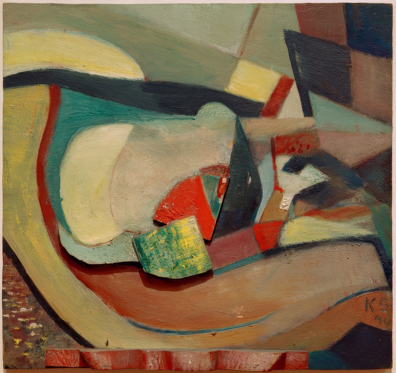 Ulga z czerwoną stopą autorstwa Kurt Schwitters