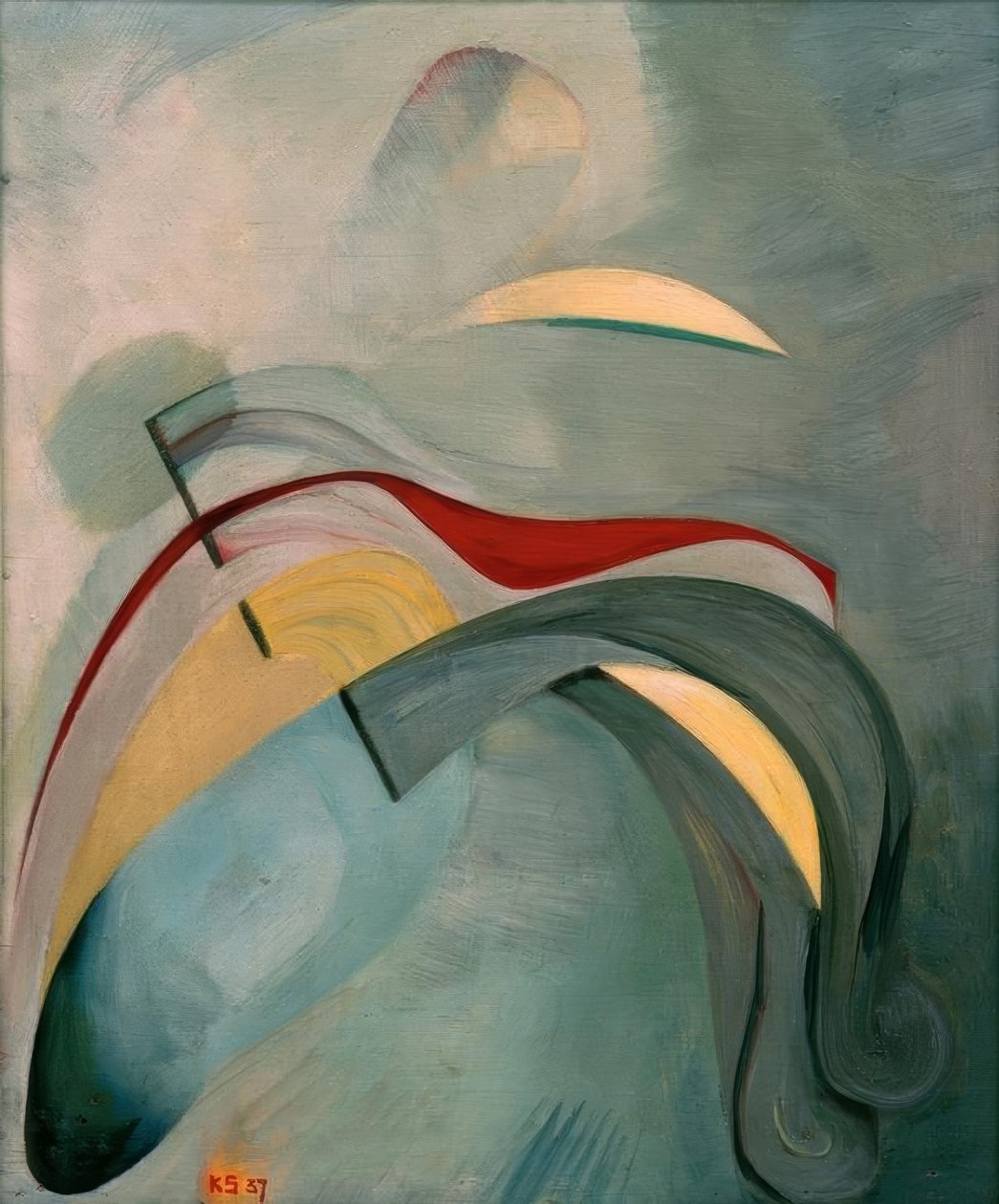 Czerwona linia (1) autorstwa Kurt Schwitters