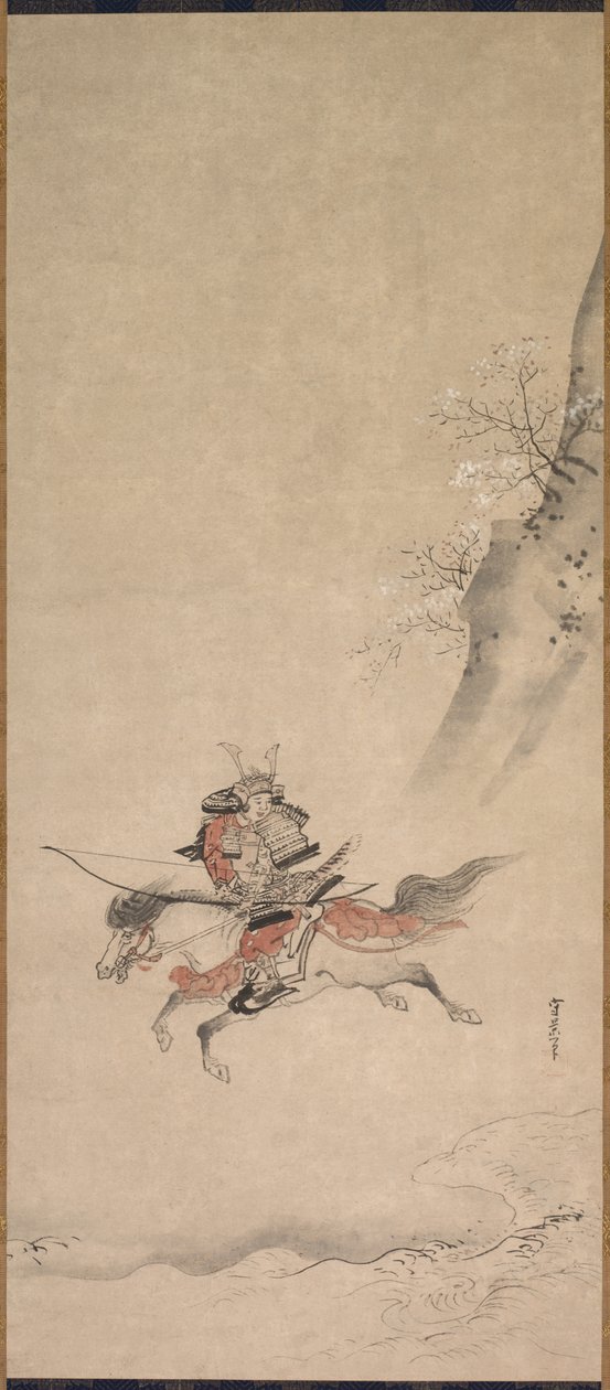 Samuraj na koniu autorstwa Kusumi Morikage