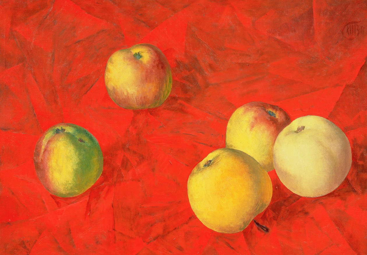 Jabłka, 1917 autorstwa Kuzma Sergeevich Petrov Vodkin