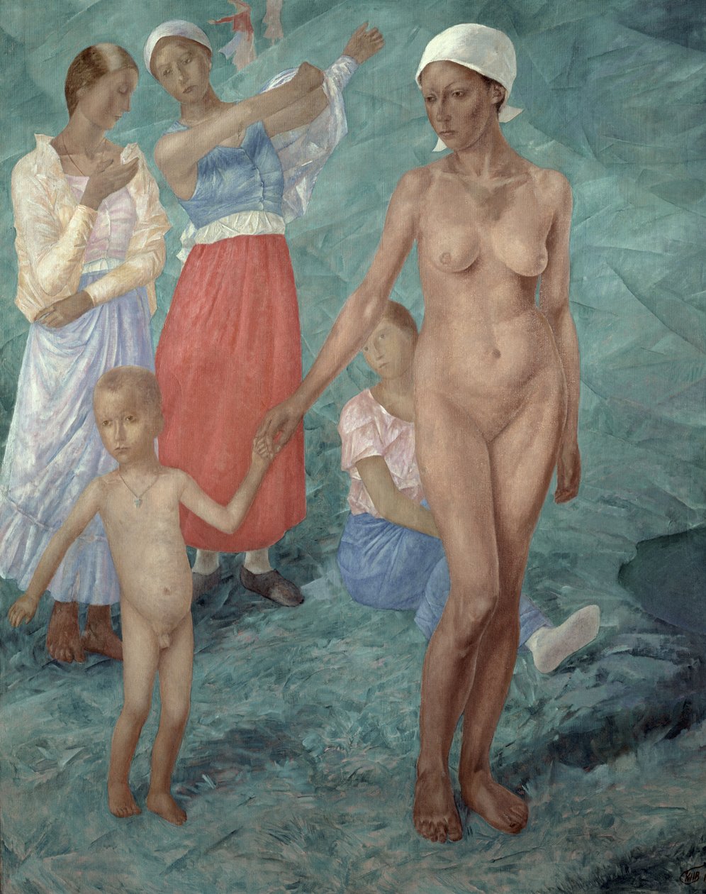 Poranek, 1917 r. autorstwa Kuzma Sergeevich Petrov Vodkin