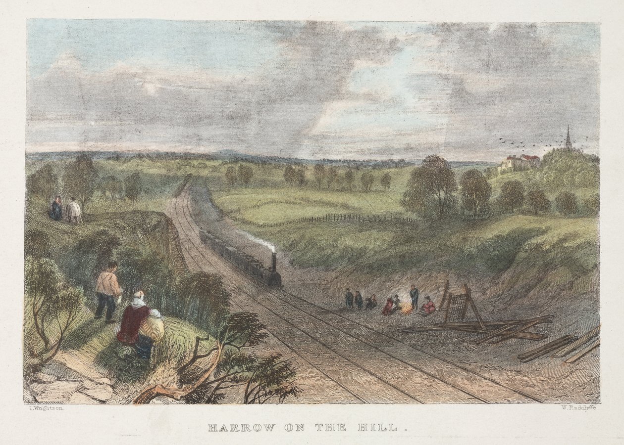 Harrow on the Hill, ryt W. Radclyffe autorstwa L. after Wrightson
