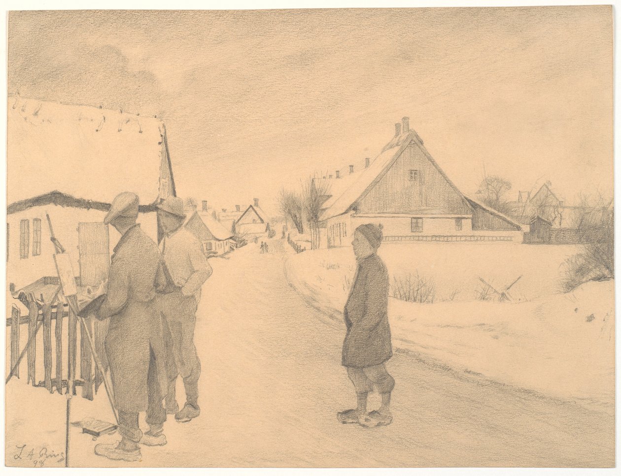 Malarz we wsi autorstwa Laurits Andersen Ring