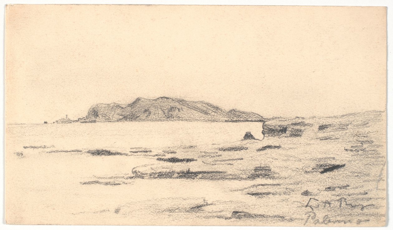 Monte Pellegrino widziane z wybrzeża w Palermo autorstwa Laurits Andersen Ring