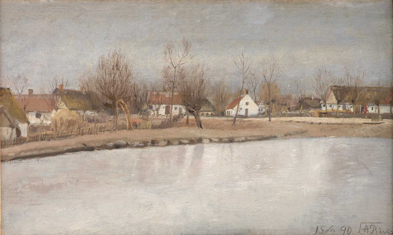 Wiejski staw w Ring, Zelandia autorstwa Laurits Andersen Ring