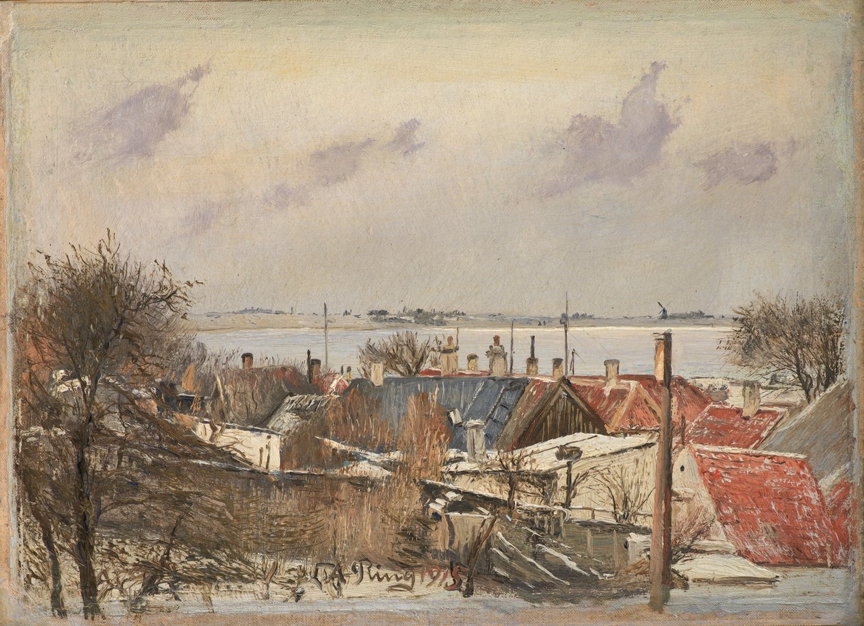 Widok z Roskilde na Fiord autorstwa Laurits Andersen Ring