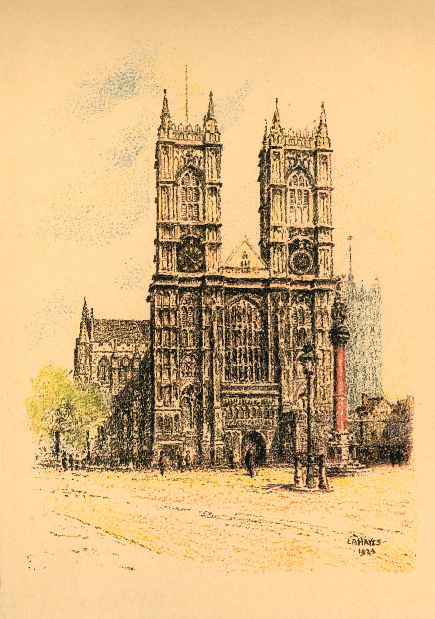 Opactwo Westminsterskie, 1924. autorstwa L. A. Hayes