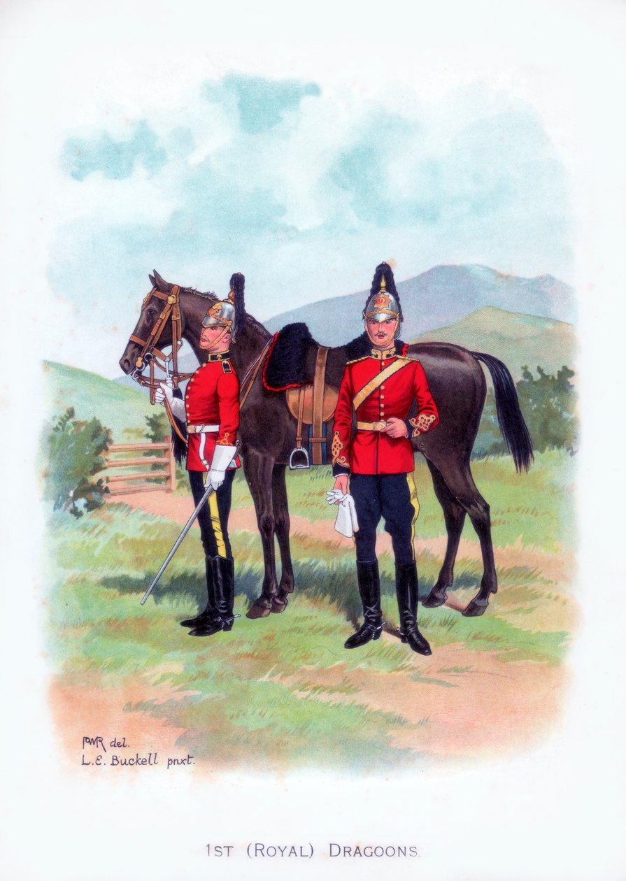 1. Królewskie Dragoni, c1915. autorstwa L. E. Buckell