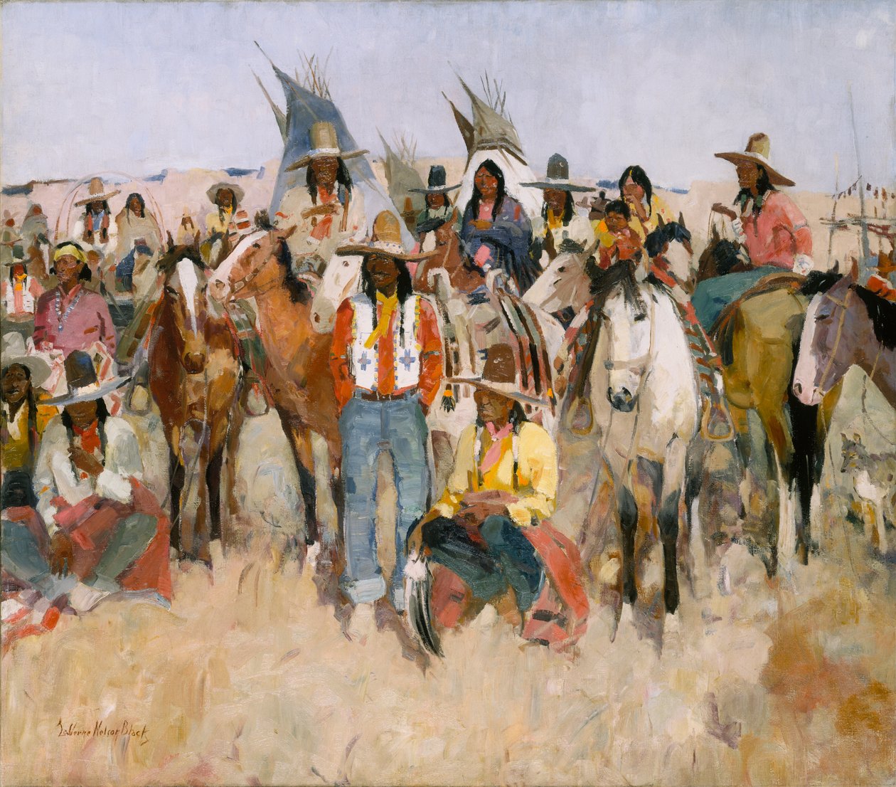 Jicarilla Apache Fiesta, 1934. autorstwa LaVerne Nelson Black