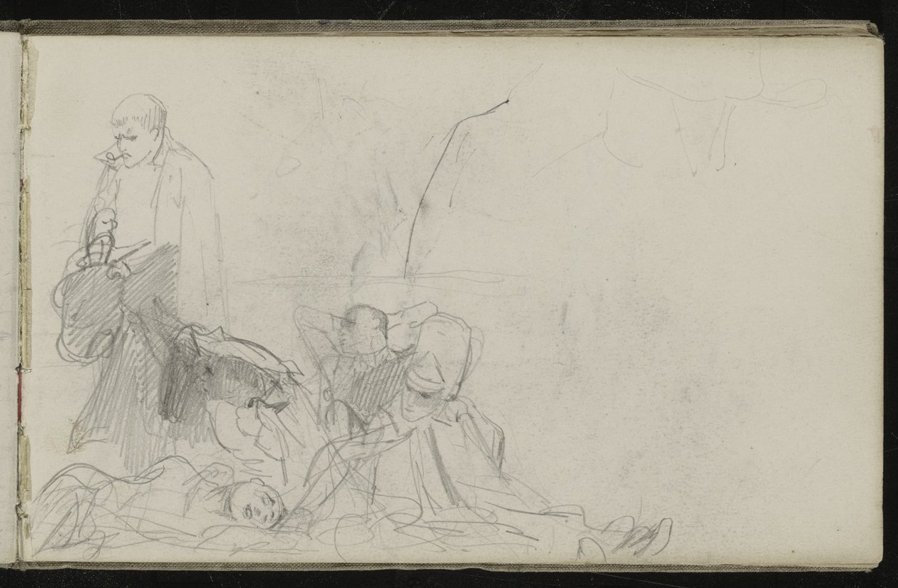Studium do „Świtu Waterloo”, 1893 autorstwa Lady Butler