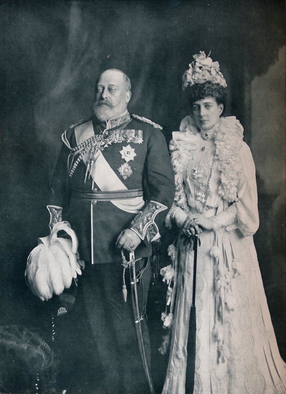 Król Edward VII z królową Aleksandrą, c1908 1911 autorstwa Lafayette