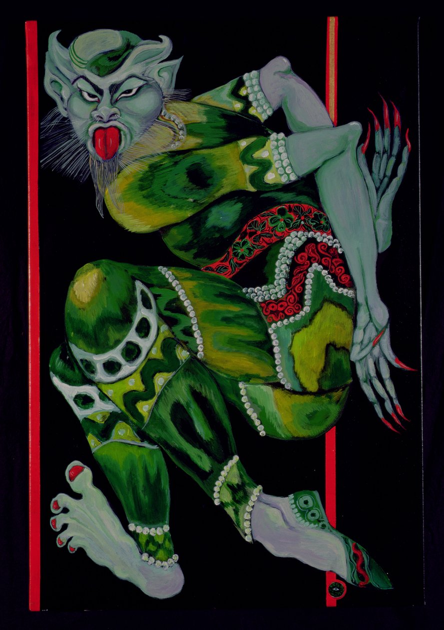 Diabeł, wg Baksta (część I), 1992 (akryl na płótnie) (zob. też 279212) autorstwa Laila Shawa